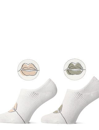Sokken Lips Goud/Zilver 2paar