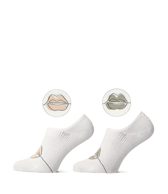Sokken Lips Goud/Zilver 2paar