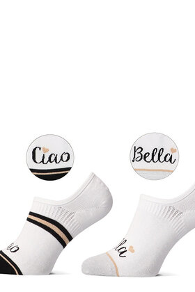 Sokken Ciao bella Zwart/Wit 2paar