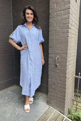 Jurk Bohemian Streep