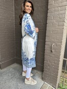 Kimono Santorini Wit/Blauw