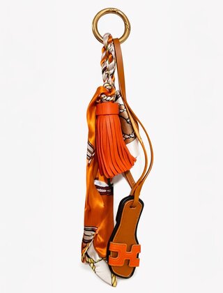 Sleutelhanger Slipper oranje