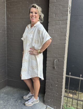 Jurk Paisley Beige