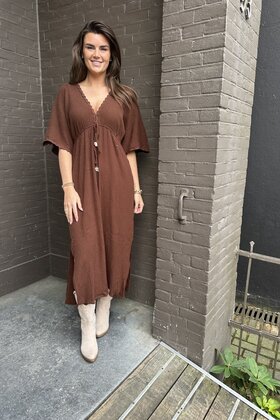 Jurk Sumatra Bruin