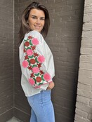 Blouse Roses Wit/Roze