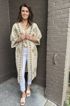 Kimono Palmboom Khaki
