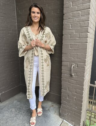 Kimono Palmboom Khaki