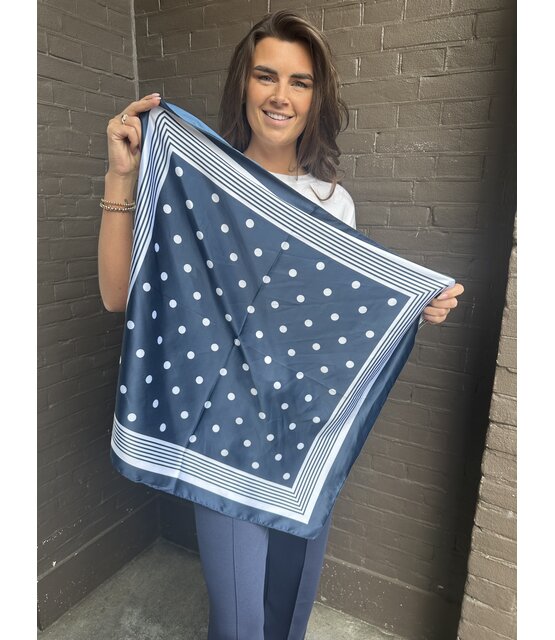 Sjaal Stip Donker Blauw