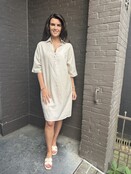 Jurk Linnen Beige