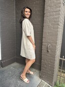 Jurk Linnen Beige