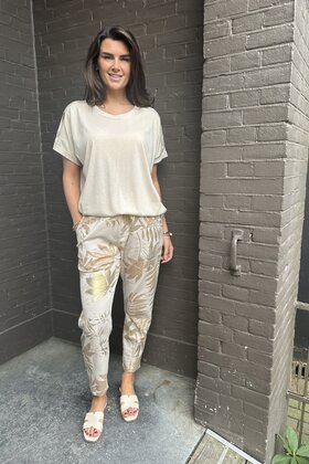 Broek Leaf Beige