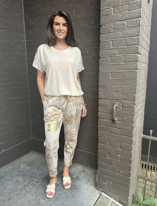 Broek Leaf Beige