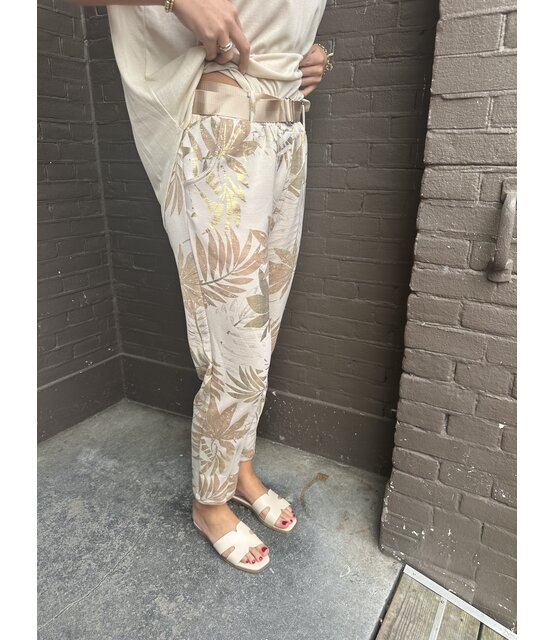Broek Leaf Beige
