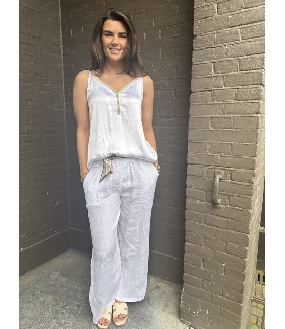 Broek Linnen Wit