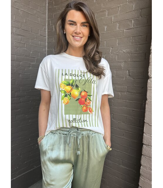 T-shirt La Dolce Groen
