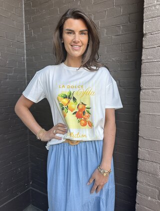 T-shirt La Dolce Geel