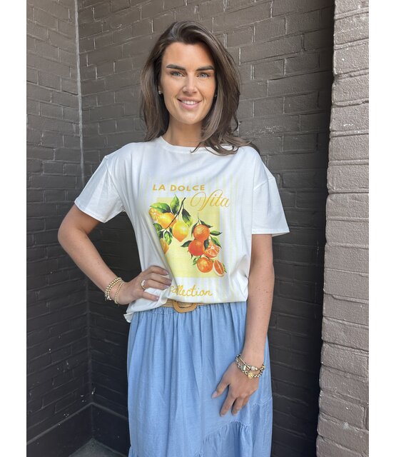 T-shirt La Dolce Geel