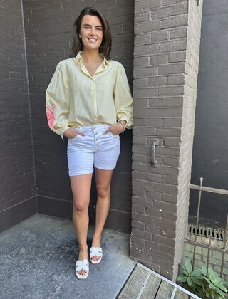 Short jeans wit
