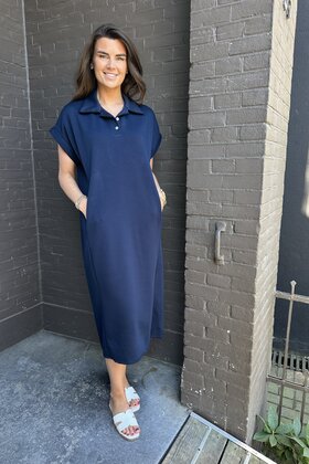 Jurk Monique Donker Blauw