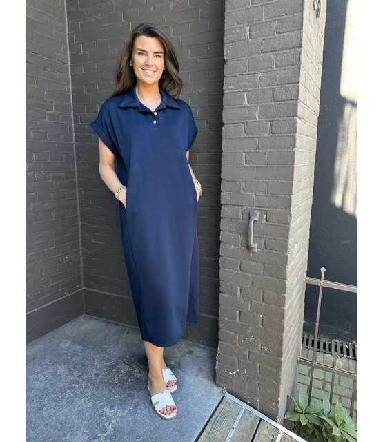 Jurk Monique Donker Blauw