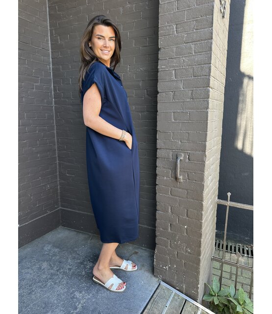 Jurk Monique Donker Blauw