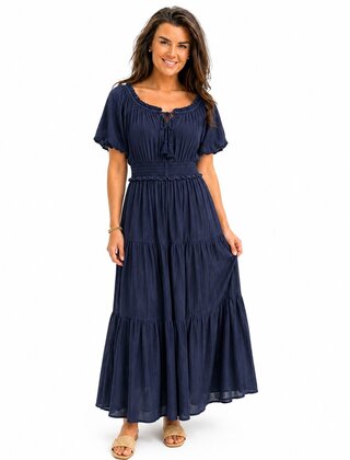 Jurk Renske  Donker Blauw