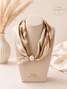 Sjaal Parel Magneet Zebra Beige