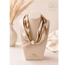 Sjaal Parel Magneet Zebra Beige