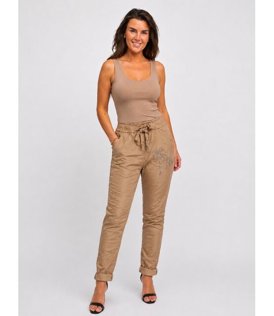 Broek Palm boom goud