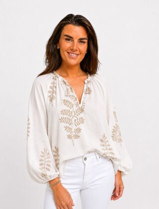 Blouse Ibiza Off-white/goud