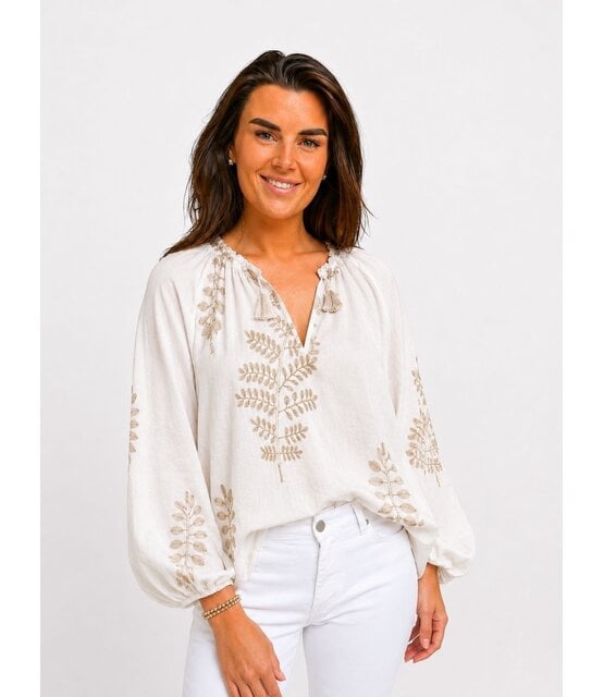 Blouse Ibiza Off-white/goud