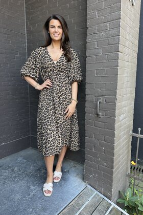 Jurk Panter Camel