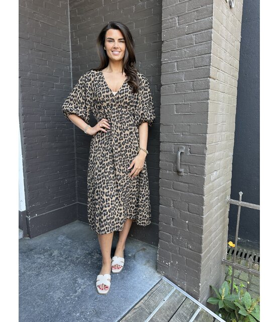Jurk Panter Camel