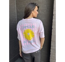 T-shirt Soleil Roze