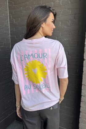 T-shirt Soleil Roze