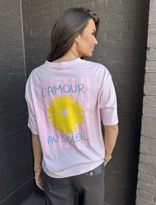 T-shirt Soleil Roze