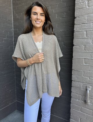 Poncho Summer Taupe