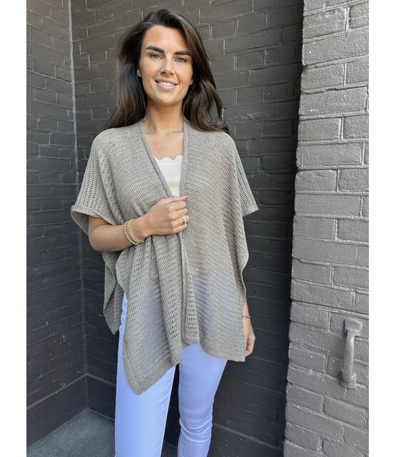 Poncho Summer Taupe