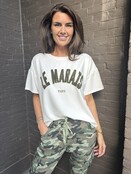 Top Le Marais offwhite/groen