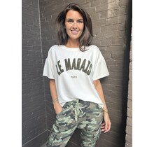 Top Le Marais offwhite/groen