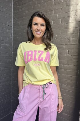 T-shirt Ibiza Geel/Roze