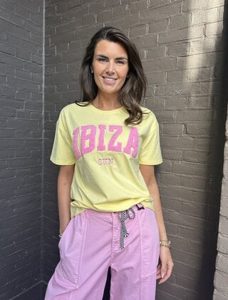 T-shirt Ibiza Geel/Roze