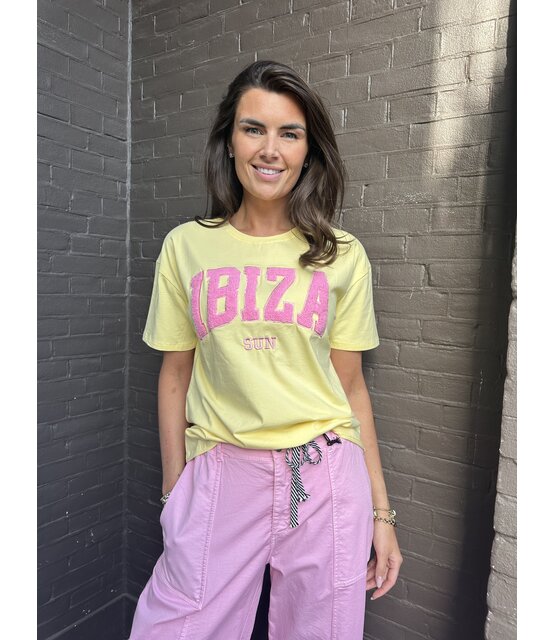 T-shirt Ibiza Geel/Roze