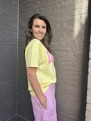 T-shirt Ibiza Geel/Roze