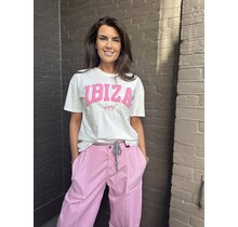 T-shirt ibiza Wit/roze