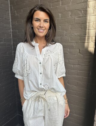 Blouse Bloem Off-white