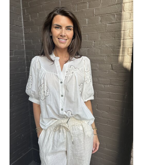 Blouse Bloem Off-white
