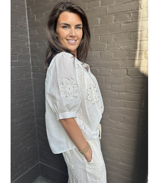 Blouse Bloem Off-white