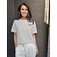 T-shirt Bonjour Streep Bruin