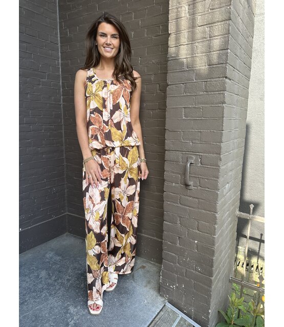 Broek Holiday Print Bruin